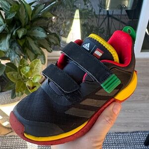 Adidas Kids' Black and Red Lego Sneakers